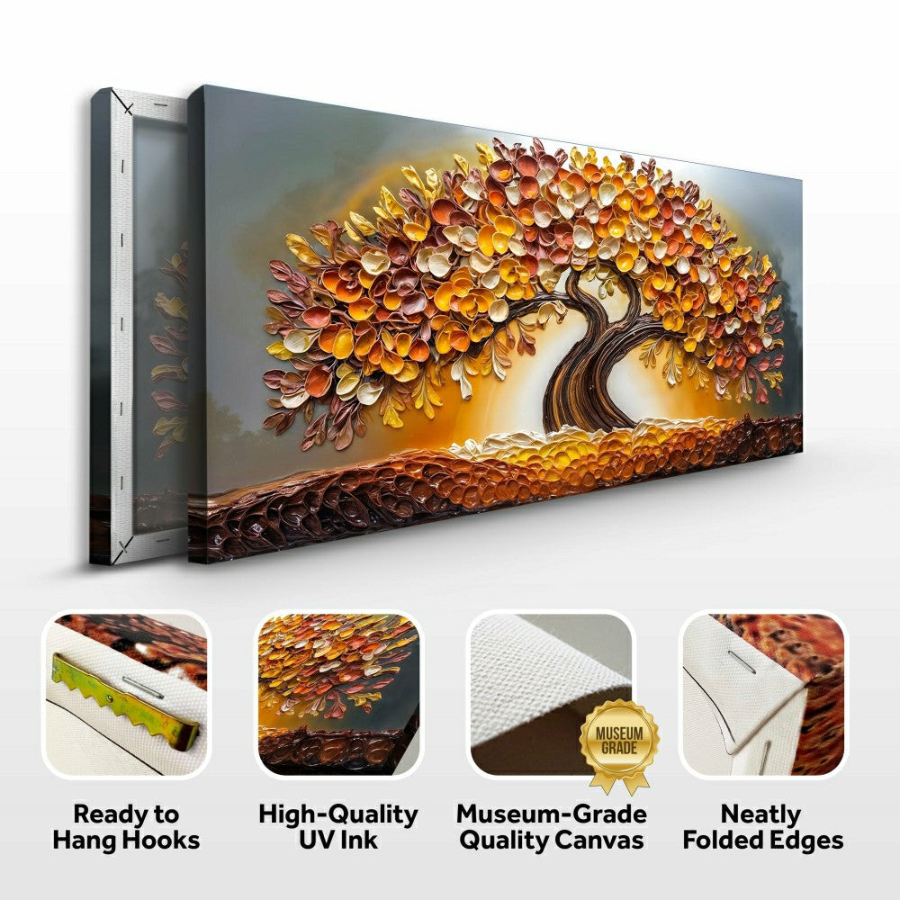 Golden Autumn Impasto Wall Art | Plow & Hearth