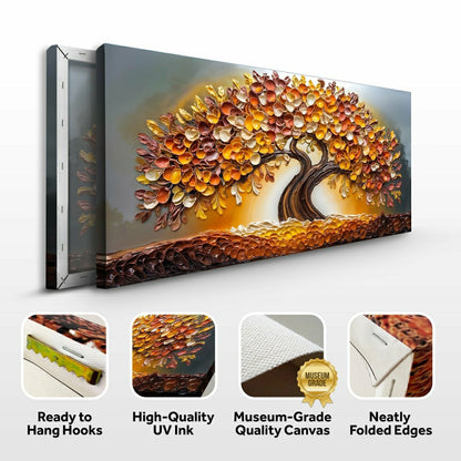 Golden Autumn Impasto Wall Art | Plow & Hearth