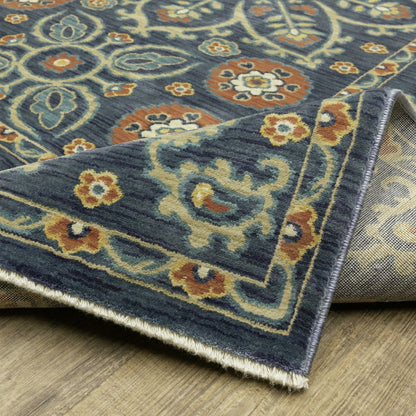 Indoor/Outdoor Clover Hill Border Polypropylene Rug, 9'10" x 12'10" | Plow & Hearth