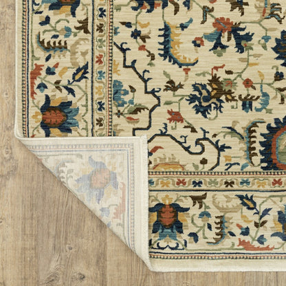 Indoor/Outdoor Clover Hill Border Polypropylene Rug, 7'10" x 10'10" | Plow & Hearth
