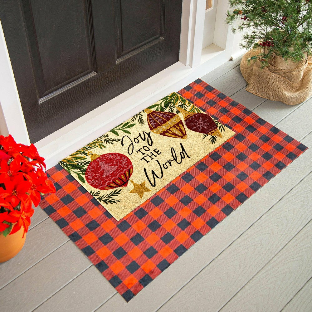 Joy To The World Coir Mat | Plow & Hearth