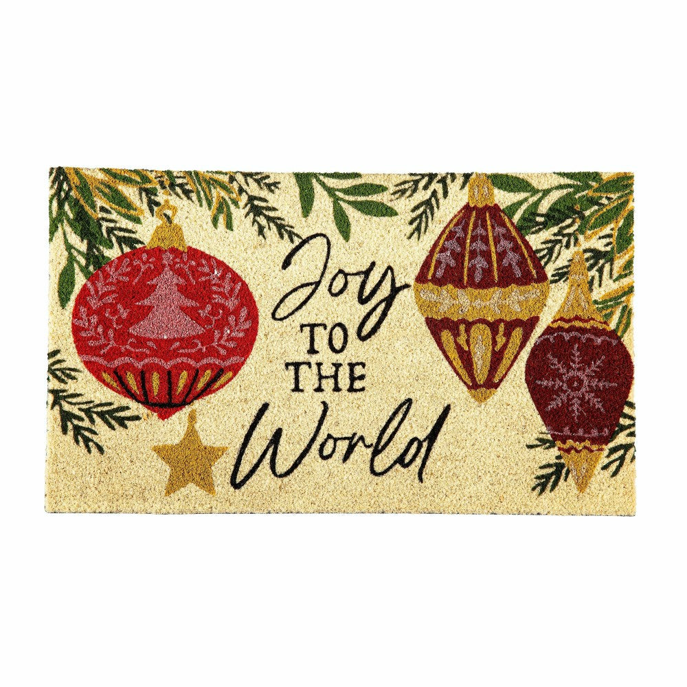 Joy To The World Coir Mat | Plow & Hearth