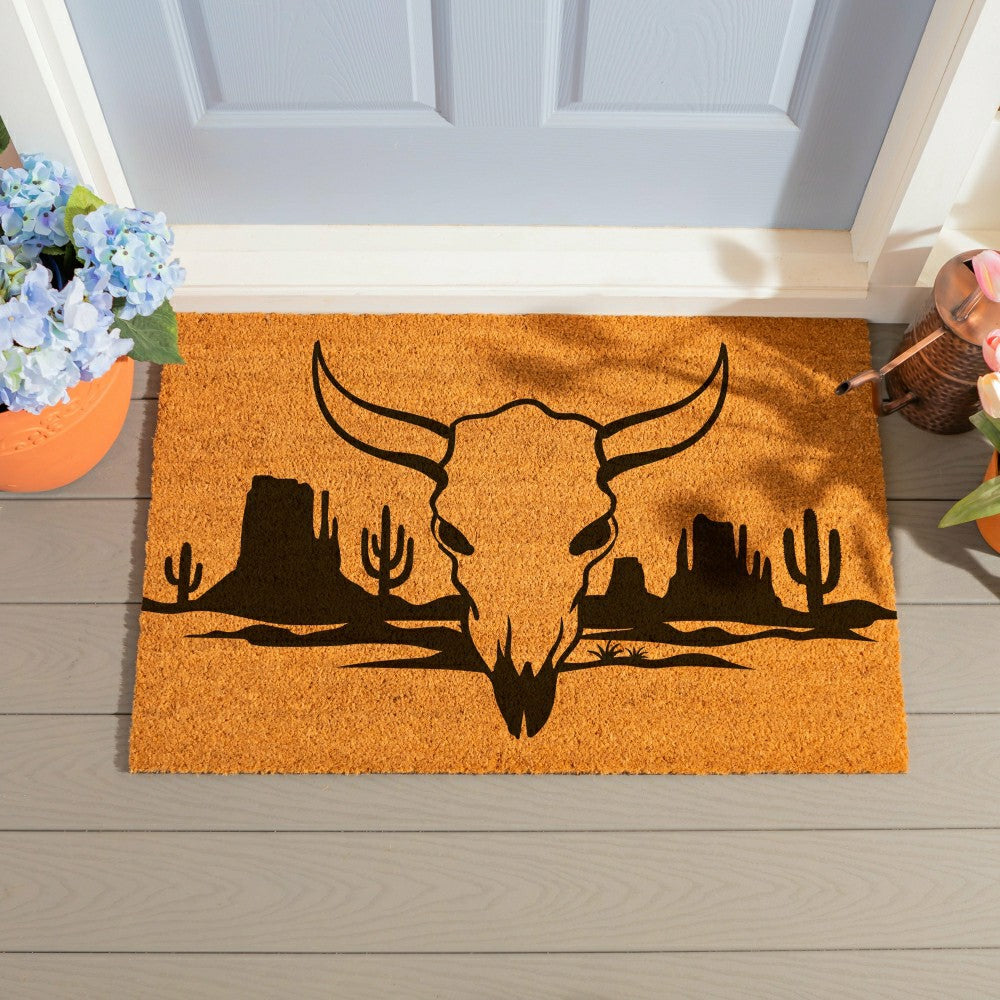 EG Studio Southwest/Texas Coir Mat,36"x24" | Plow & Hearth