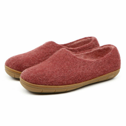 Womens Victoria Wool House Shoe with Rubber Sole | Plow & Hearth