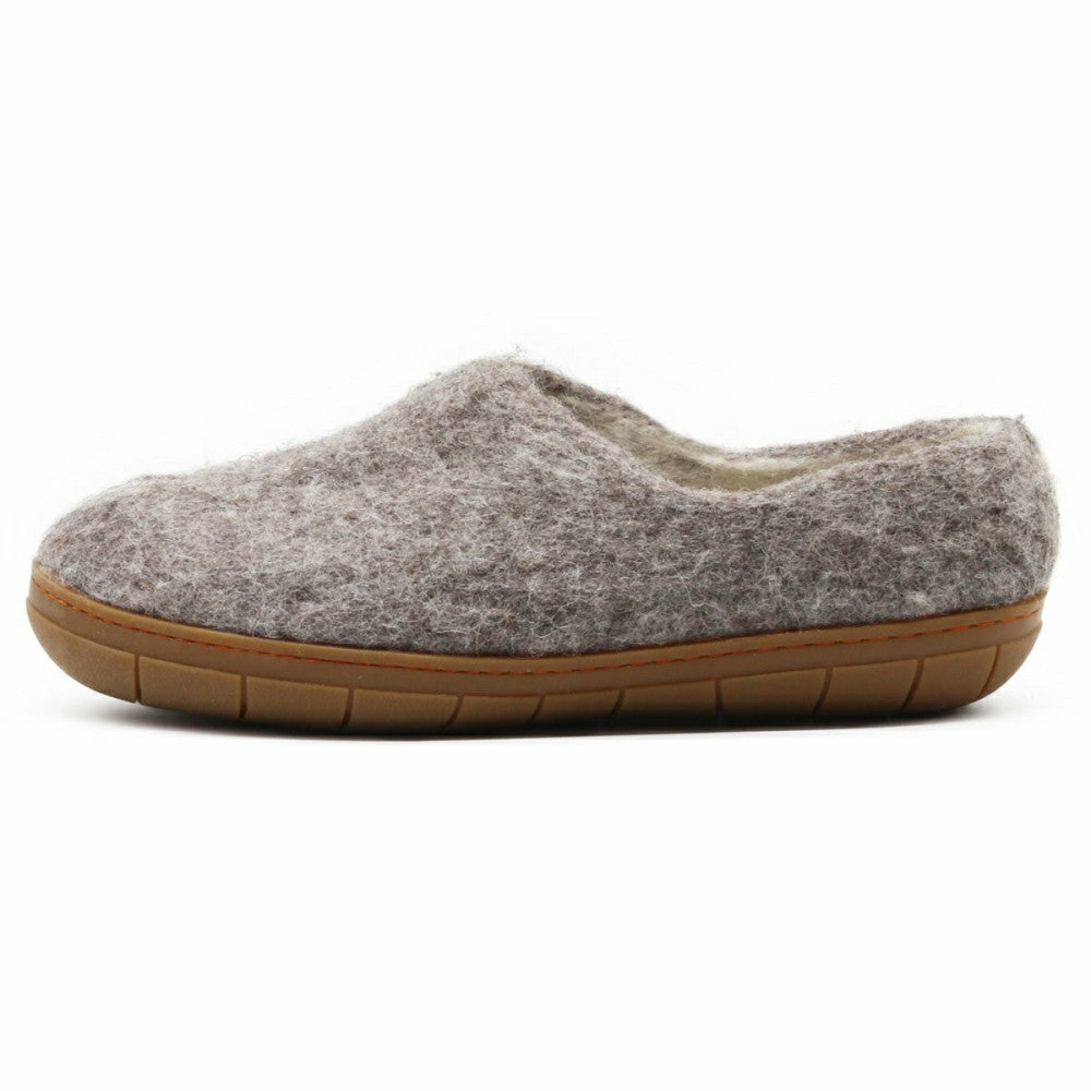 Womens Victoria Wool House Shoe with Rubber Sole | Plow & Hearth