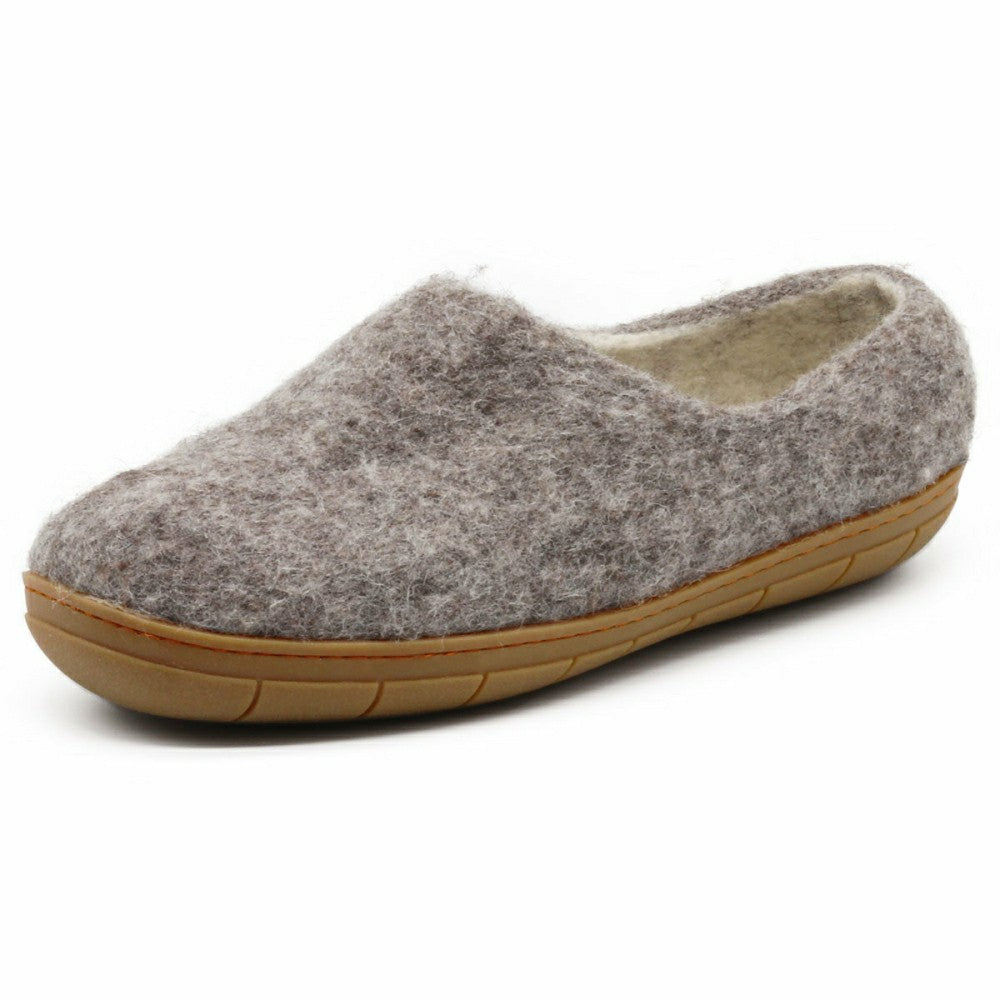 Womens Victoria Wool House Shoe with Rubber Sole | Plow & Hearth