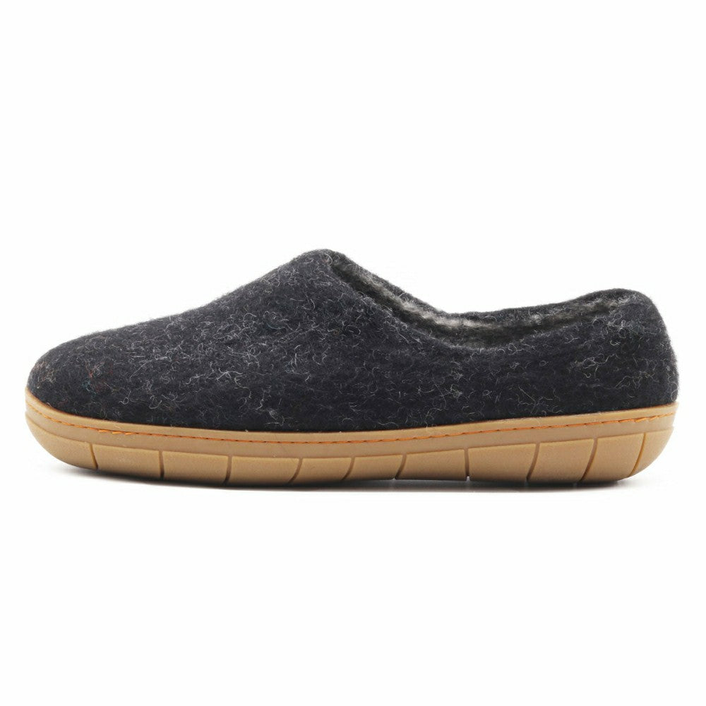 Womens Victoria Wool House Shoe with Rubber Sole | Plow & Hearth