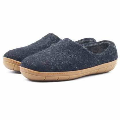 Womens Victoria Wool House Shoe with Rubber Sole | Plow & Hearth