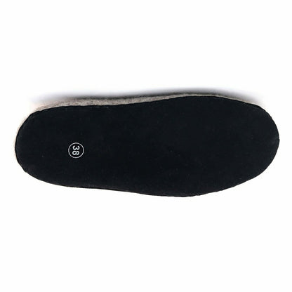 Womens Newport Noir Wool House Shoe | Plow & Hearth