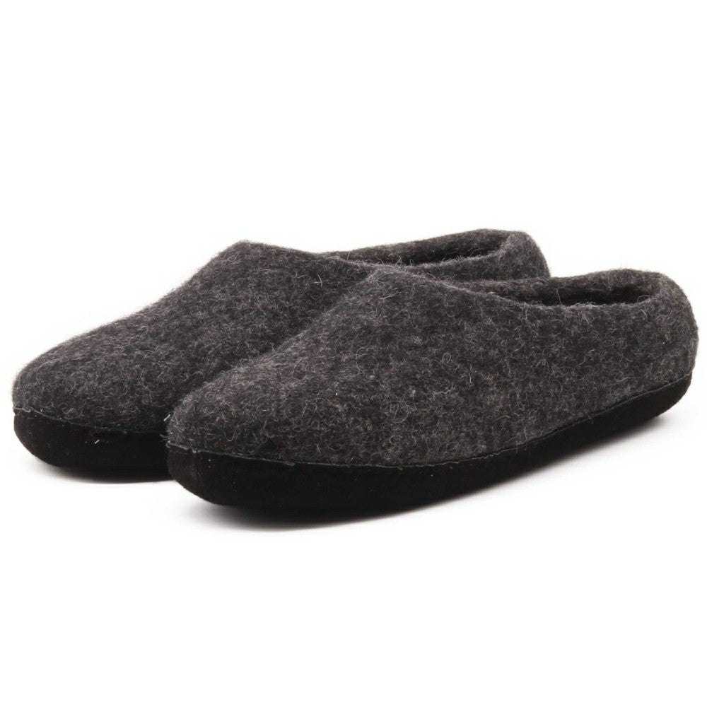 Womens Newport Noir Wool House Shoe | Plow & Hearth