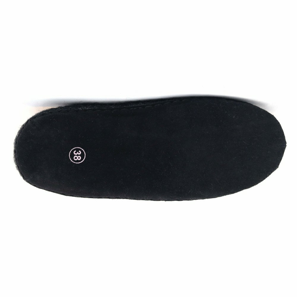 Womens Newport Noir Wool House Shoe | Plow & Hearth