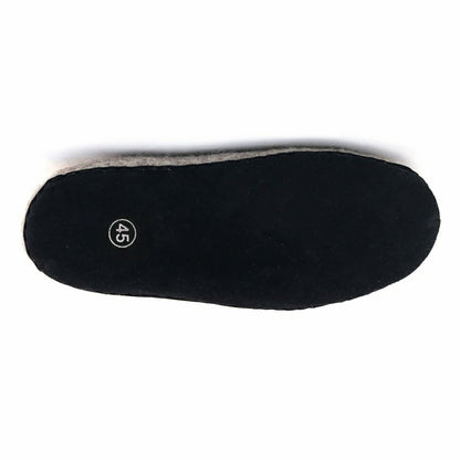 Mens Newport Noir Wool House Shoe | Plow & Hearth