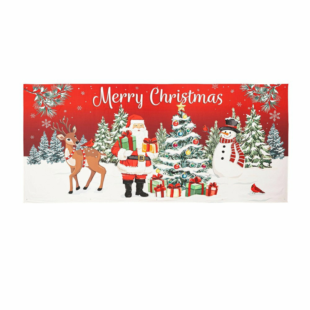 Merry Christmas Double Car Garage Door Cover | Plow & Hearth