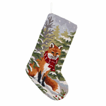 Snow Fox Hook Stocking | Plow & Hearth