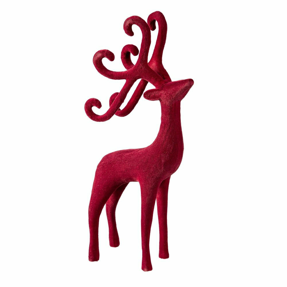 Joyful Traditions Table Decor Flocked Deer, Asst of 2 | Plow & Hearth