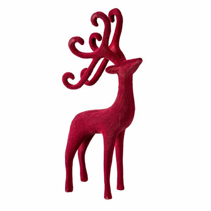 Joyful Traditions Table Decor Flocked Deer, Asst of 2 | Plow & Hearth
