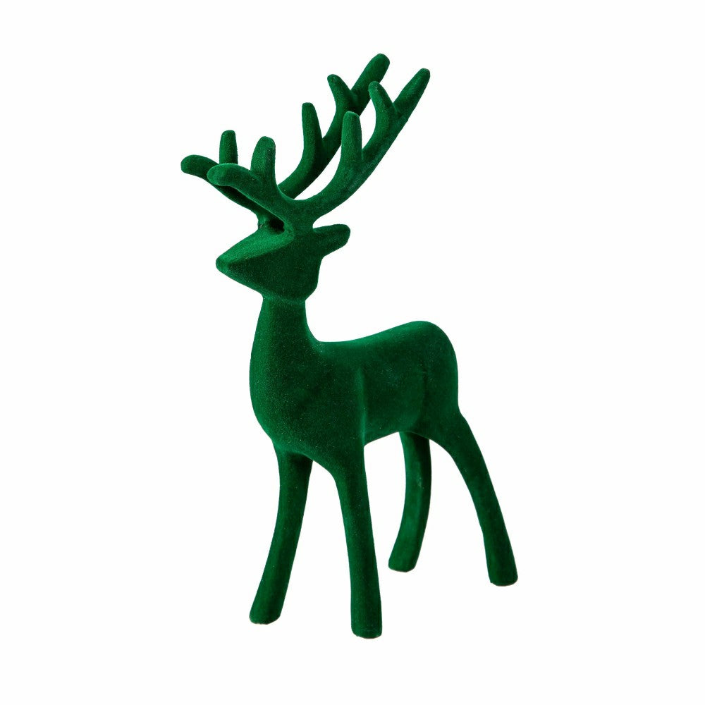 Joyful Traditions Table Decor Flocked Deer, Asst of 2 | Plow & Hearth