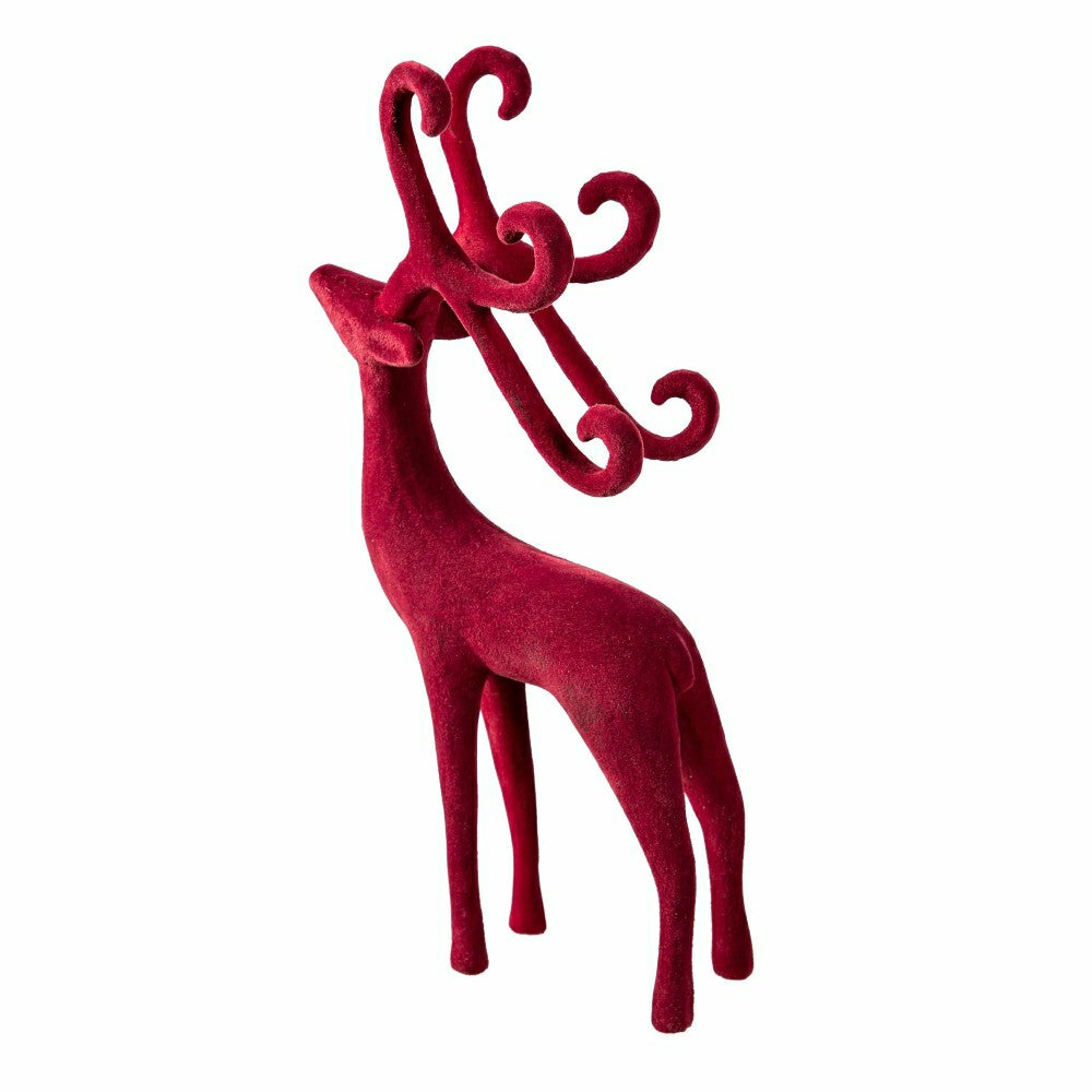 Joyful Traditions Table Decor Flocked Deer, Asst of 2 | Plow & Hearth