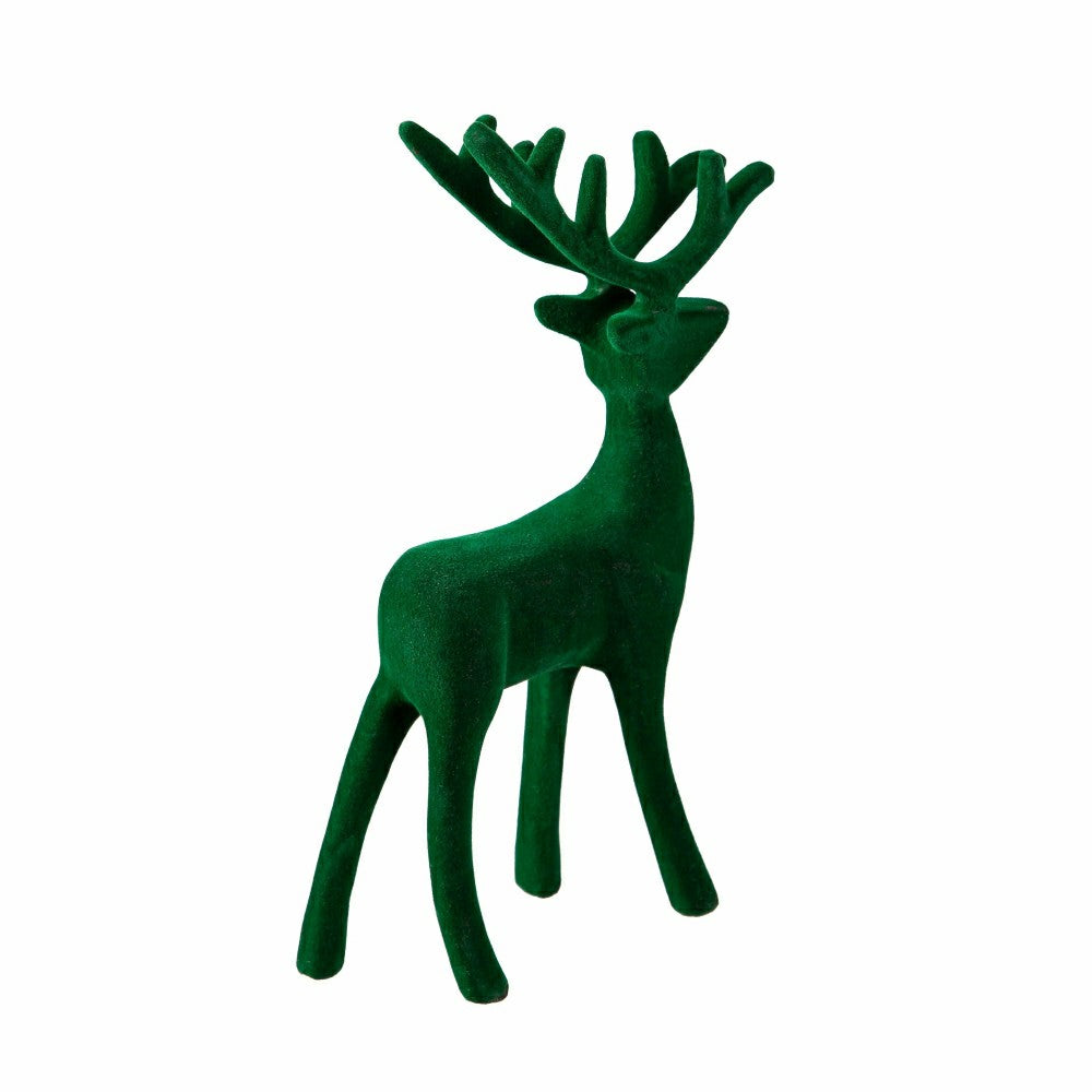 Joyful Traditions Table Decor Flocked Deer, Asst of 2 | Plow & Hearth
