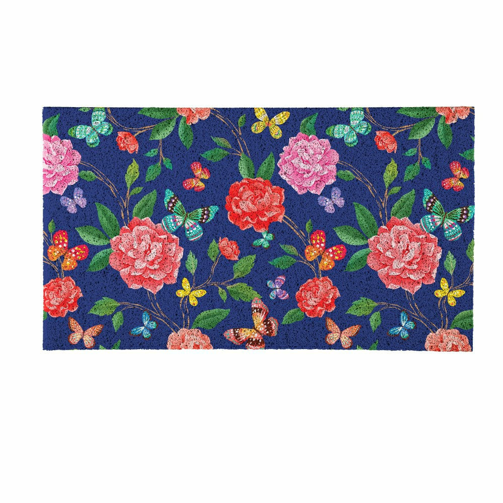 EG Studio Home Coordinates Roses PVC Mat, 28x16 | Plow & Hearth