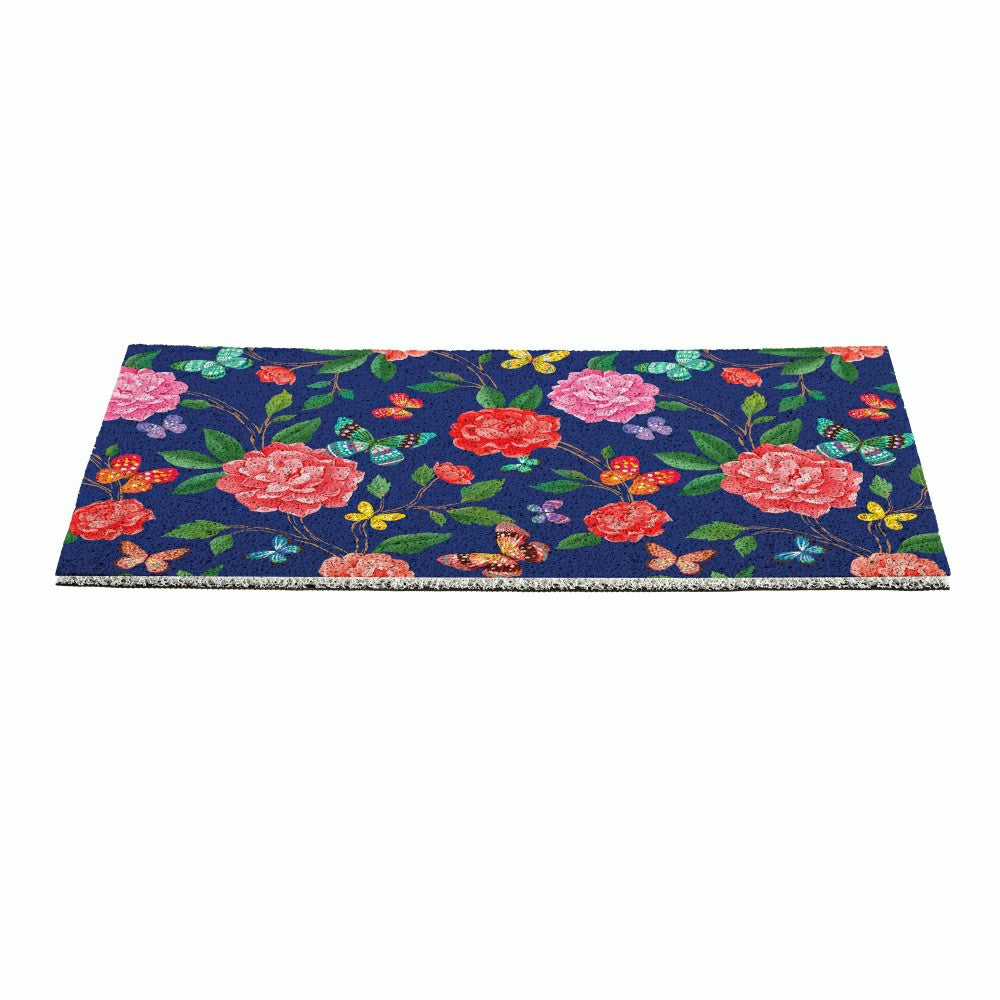 EG Studio Home Coordinates Roses PVC Mat, 28x16 | Plow & Hearth