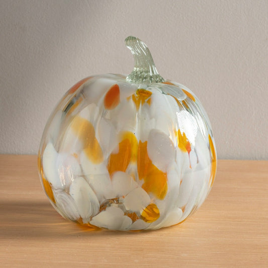 Large Recycled Glass Pumpkin | Plow & Hearth