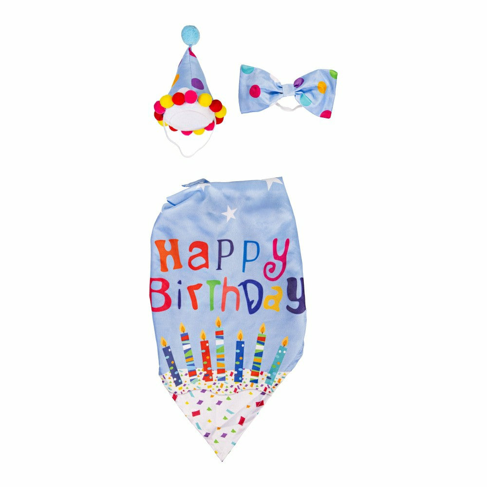 Giddy The Goose, Metal Porch Statue With Blue Birthday Outfit, 21"H | Plow & Hearth