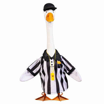 Giddy The Goose, Metal Porch Statue With Referee Outfit, 21"H | Plow & Hearth