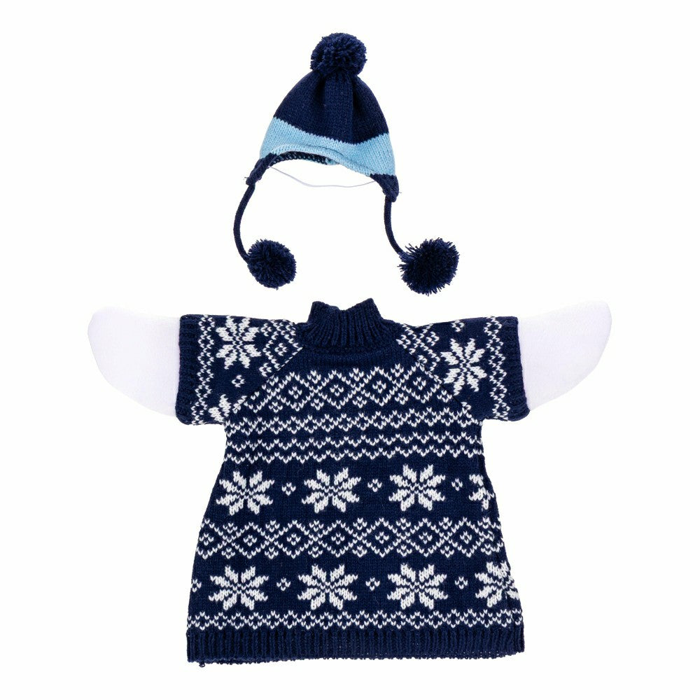 Giddy The Goose, Metal Porch Statue With Winter Sweater Outfit, 21"H | Plow & Hearth