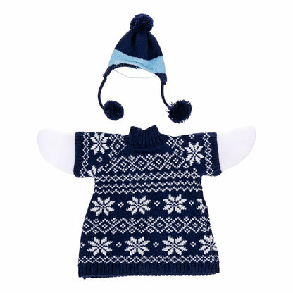 Giddy The Goose, Metal Porch Statue With Winter Sweater Outfit, 21"H | Plow & Hearth