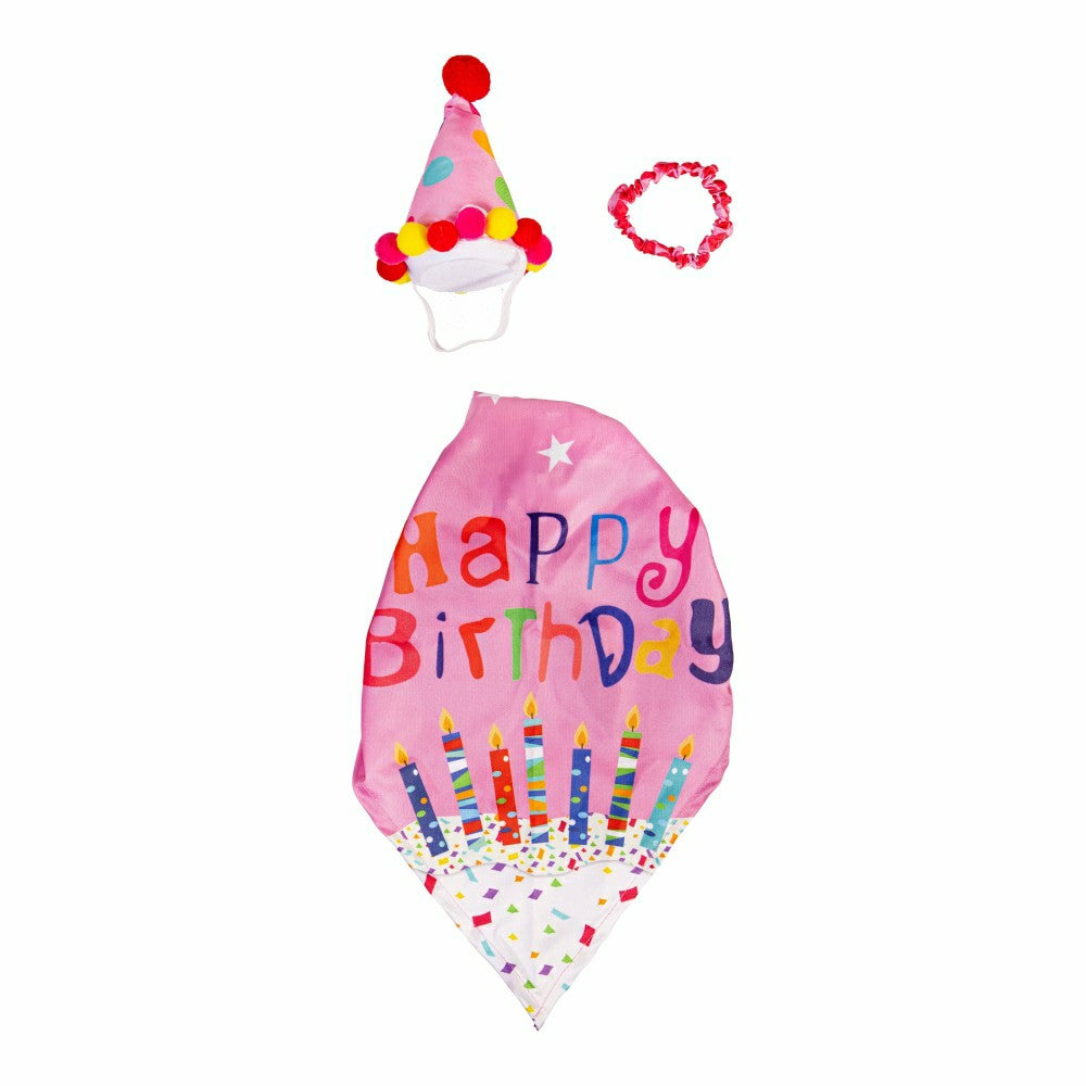 Giddy The Goose, Metal Porch Statue With Pink Birthday Outfit, 21"H | Plow & Hearth