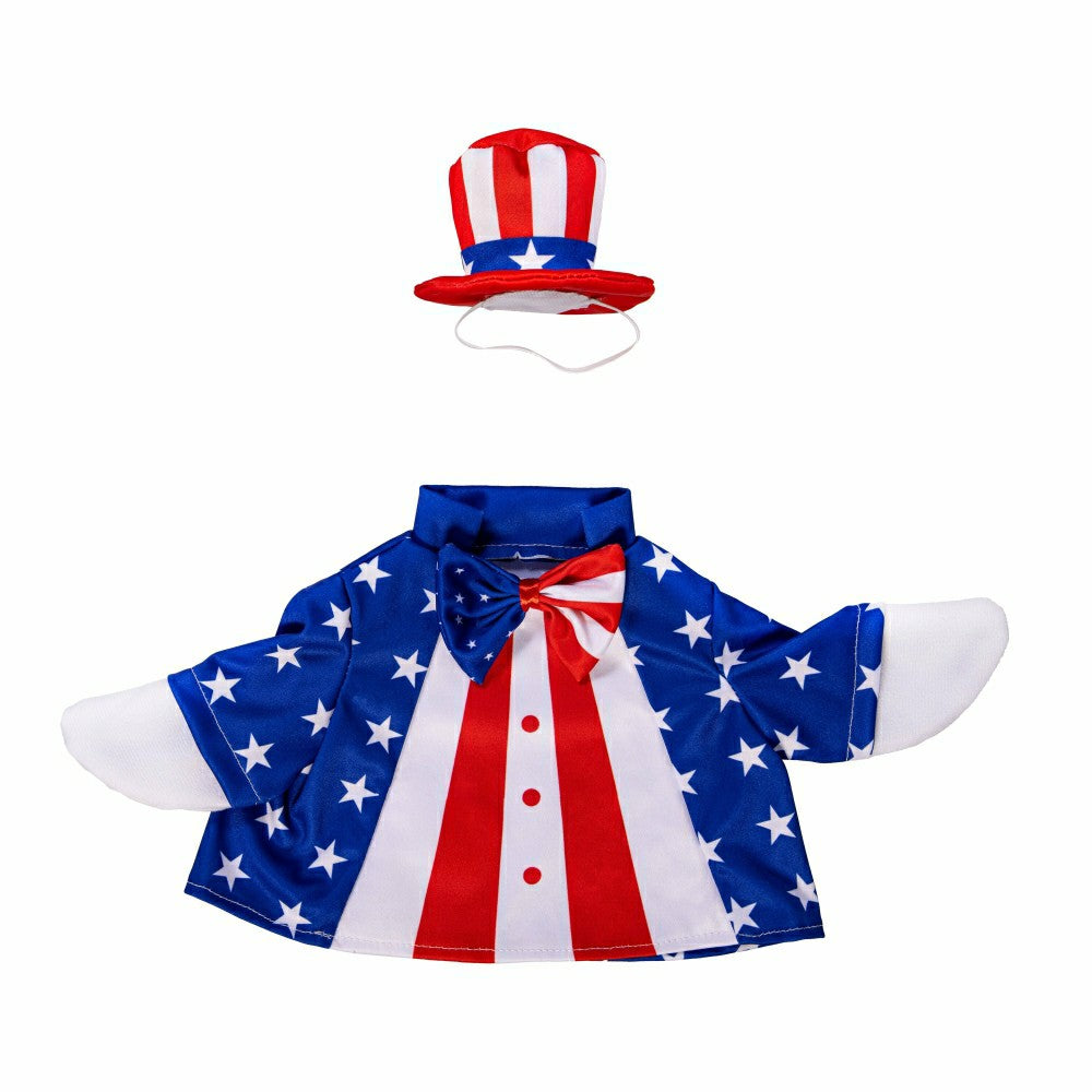 Giddy The Goose, Metal Porch Statue With Patriotic Boy Outfit, 21"H | Plow & Hearth