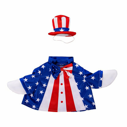 Giddy The Goose, Metal Porch Statue With Patriotic Boy Outfit, 21"H | Plow & Hearth