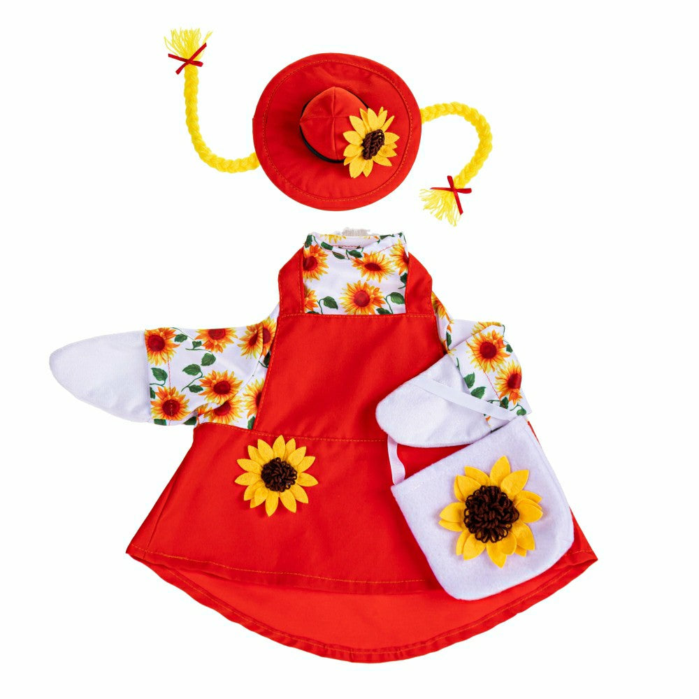 Giddy The Goose, Metal Porch Statue With Sunflower Dress Outfit, 21"H | Plow & Hearth