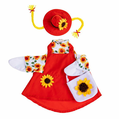 Giddy The Goose, Metal Porch Statue With Sunflower Dress Outfit, 21"H | Plow & Hearth