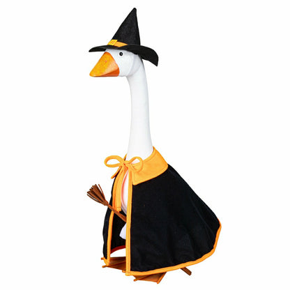 Giddy The Goose, Metal Porch Statue With Halloween Witch Outfit, 21"H | Plow & Hearth