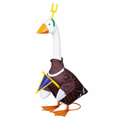 Giddy The Goose, Metal Porch Statue With Football Season Outfit, 21"H | Plow & Hearth
