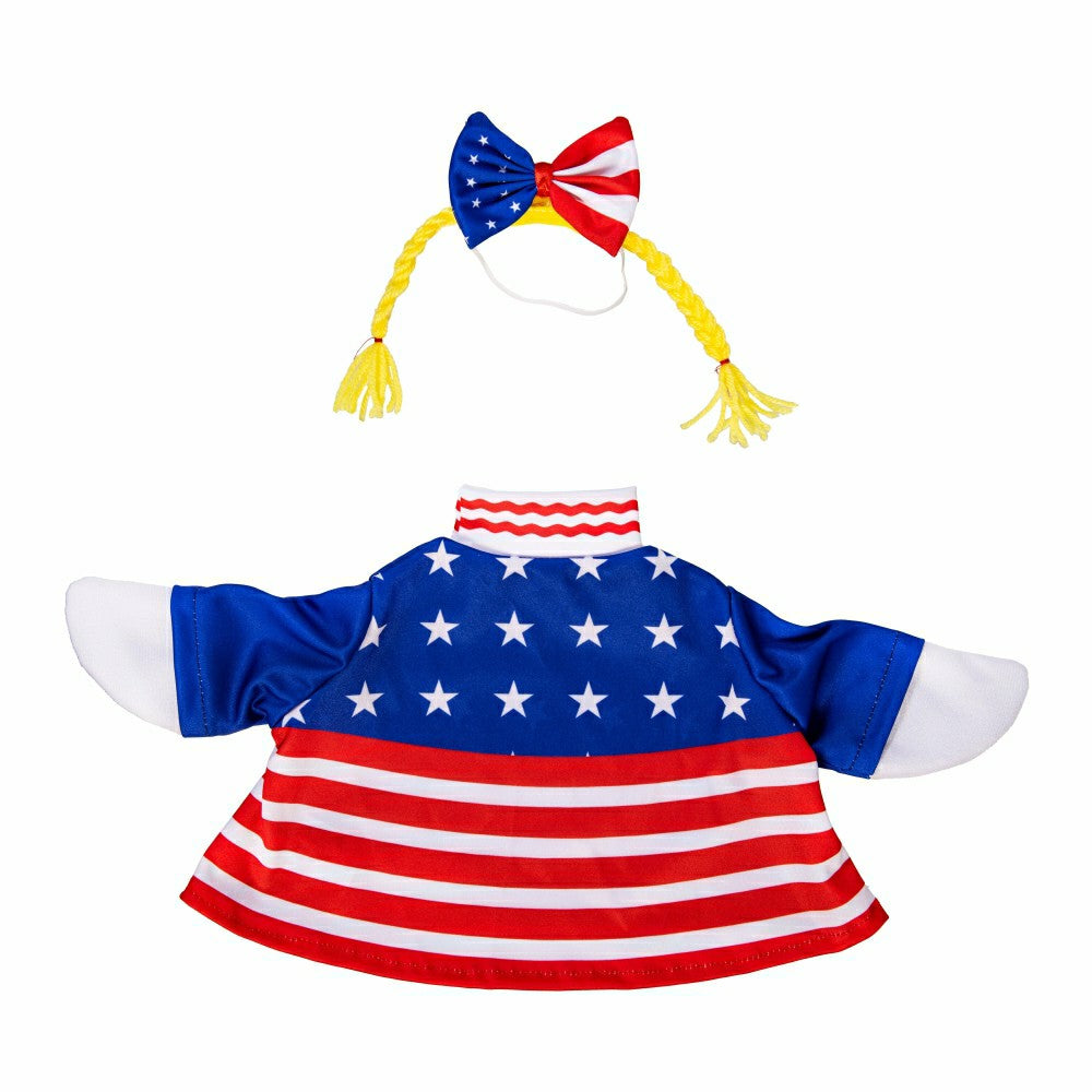 Giddy The Goose, Metal Porch Statue With Patriotic Girl Outfit, 21"H | Plow & Hearth