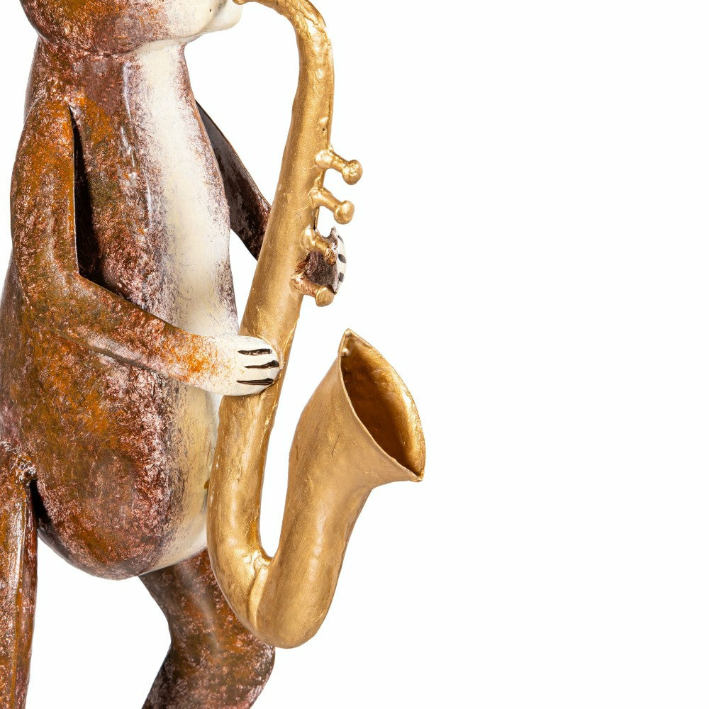 Saxophone Rabbit Garden Statue | Plow & Hearth