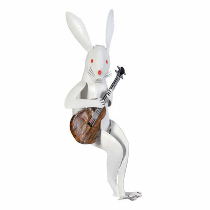Guitarist Rabbit Garden Statue | Plow & Hearth