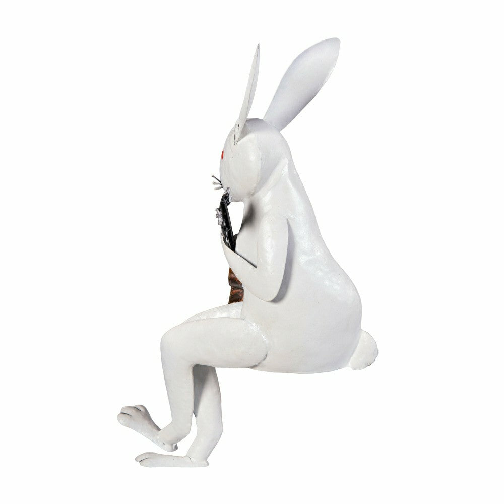 Guitarist Rabbit Garden Statue | Plow & Hearth
