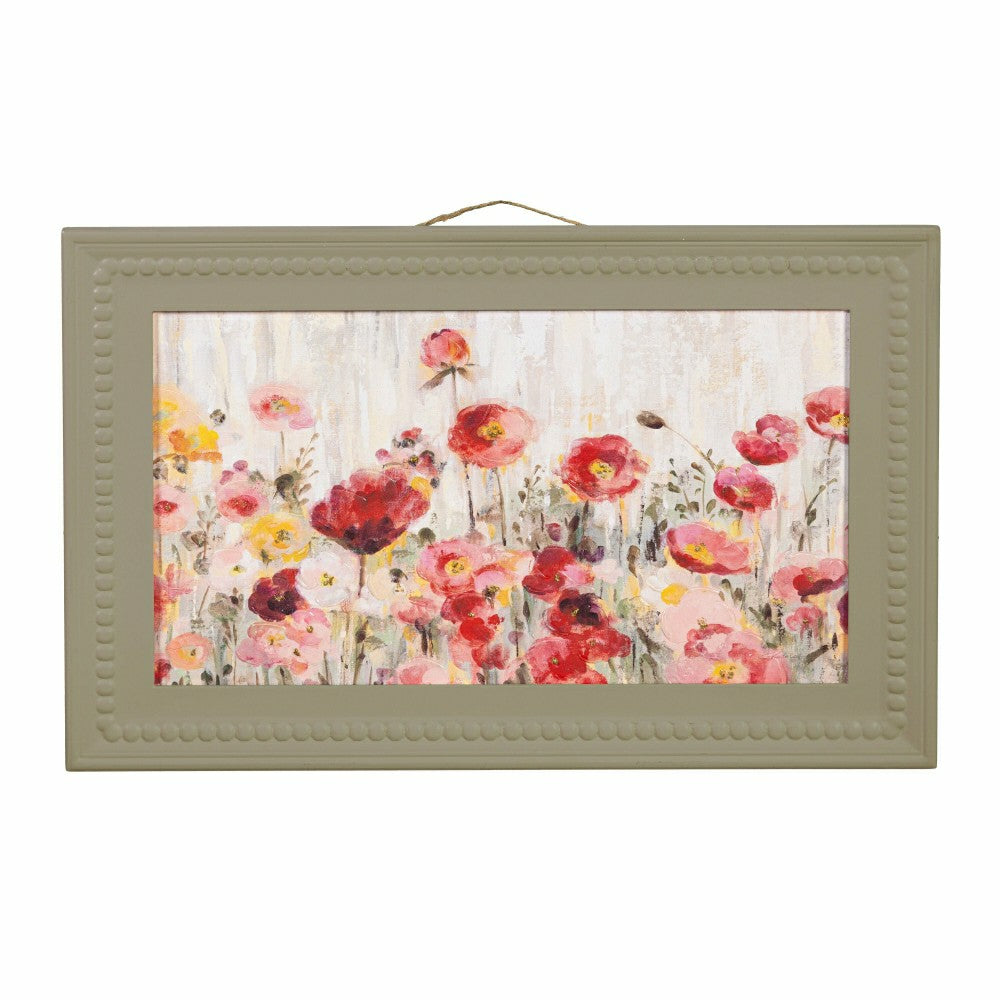 Petal & Plow Indoor Wall Decor, Wood, Flowers in Frame Wall Décor, 24" | Plow & Hearth