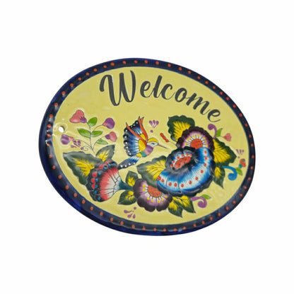 Colorful Talavera Welcome Plaque | Plow & Hearth