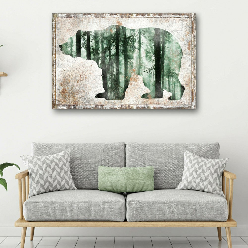Animals Forest Bear Birch Canvas Wall Art | Plow & Hearth