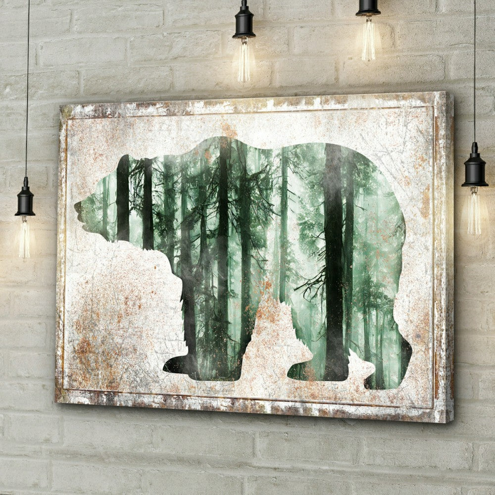 Animals Forest Bear Birch Canvas Wall Art | Plow & Hearth