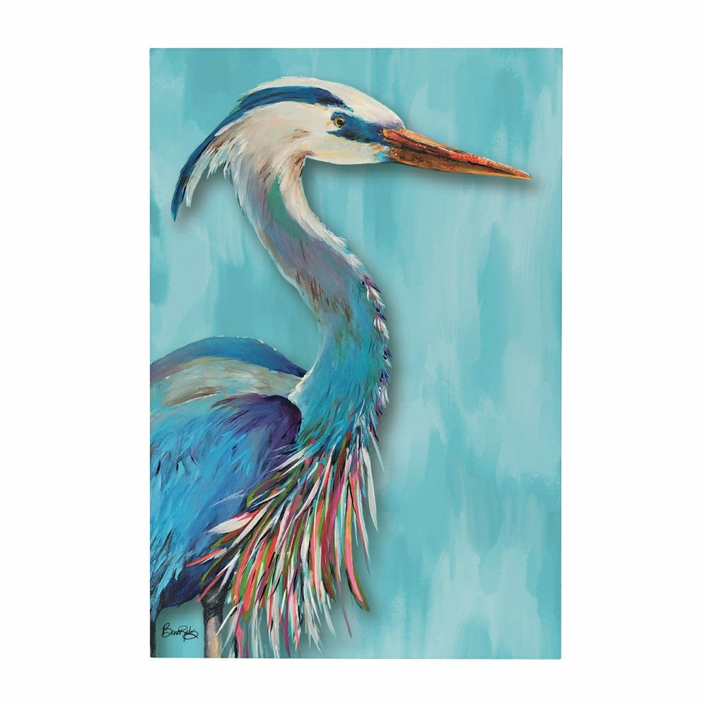 Seaside Retreat Indoor Wood Wall Décor, Heron, 24"x16" | Plow & Hearth
