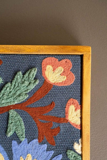 Framed Hand Hooked Art - Birds And Flowers | Plow & Hearth