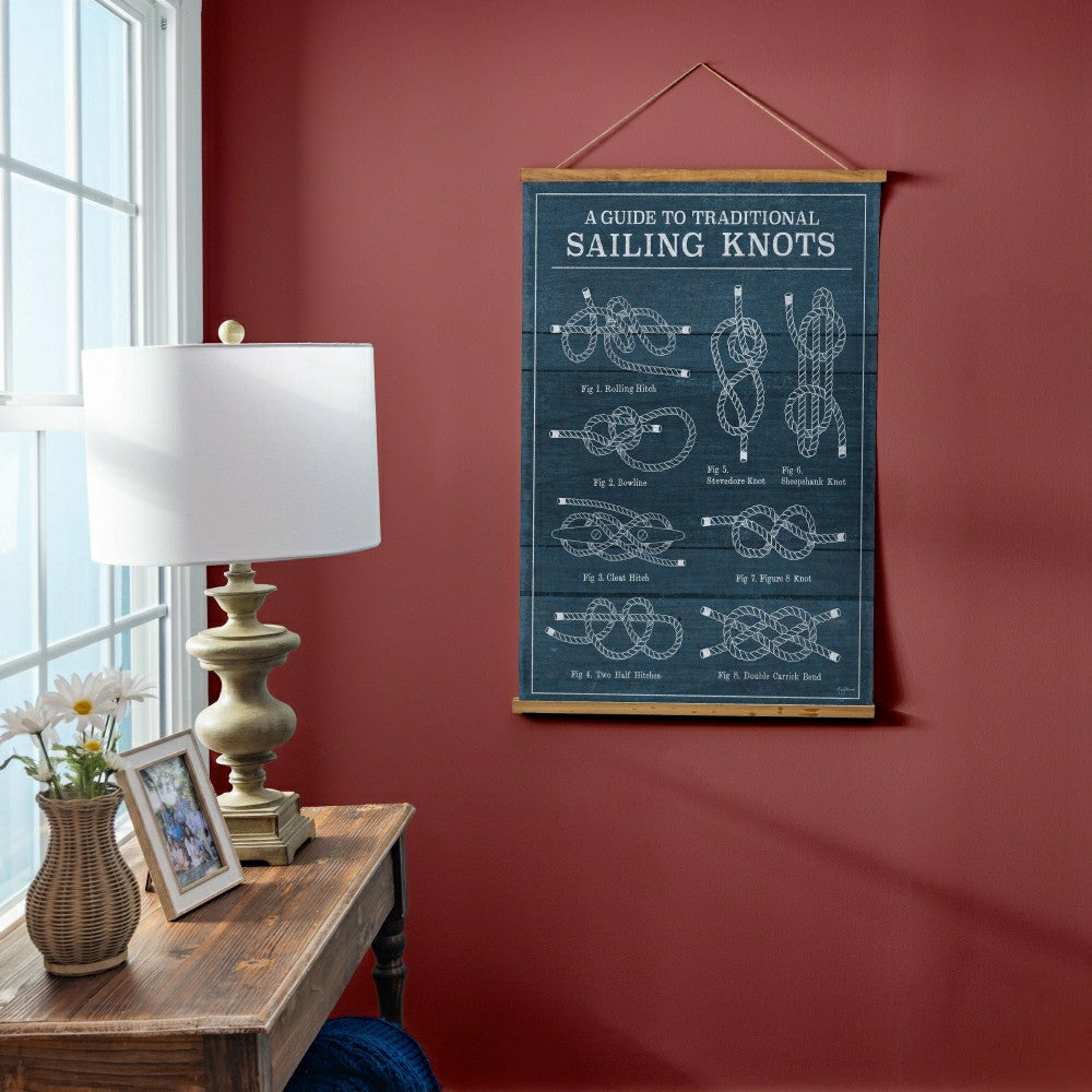 Seaside Retreat Indoor Wall Décor Canvas Tapestry, Sailing Knots | Plow & Hearth