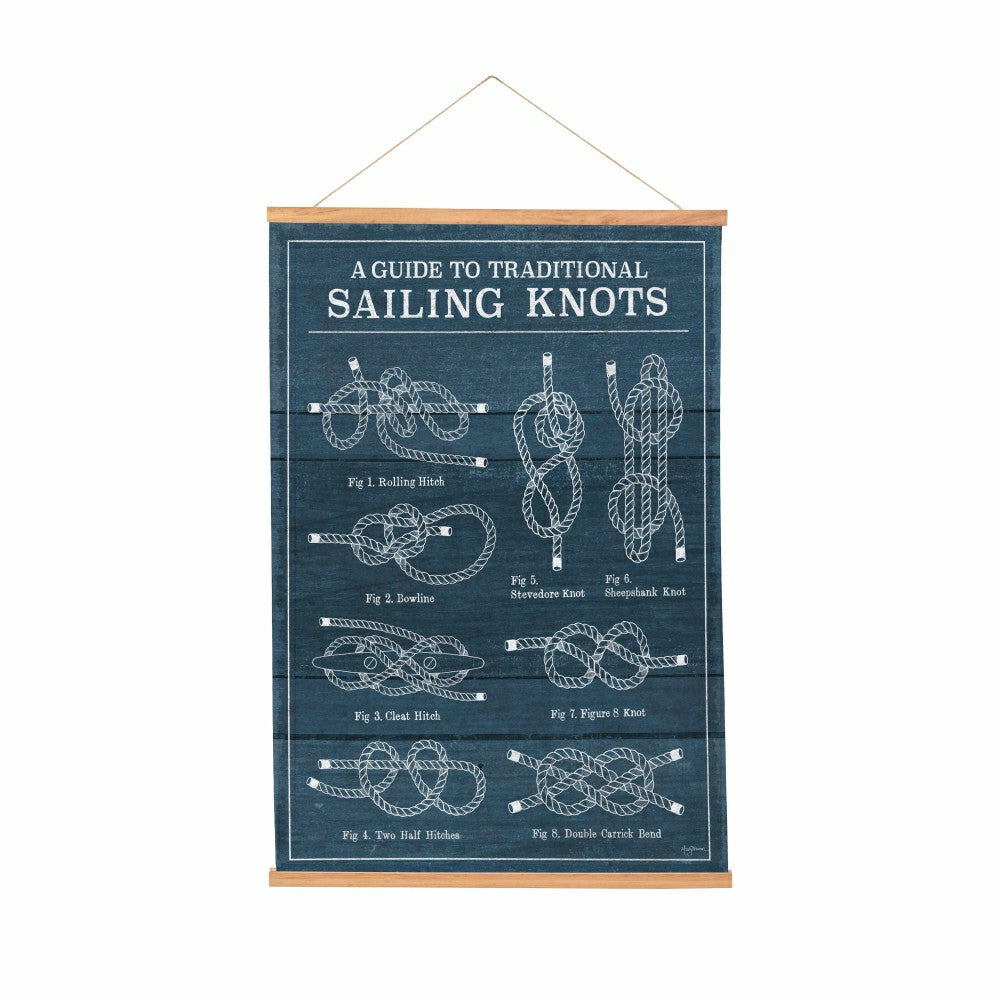 Seaside Retreat Indoor Wall Décor Canvas Tapestry, Sailing Knots | Plow & Hearth