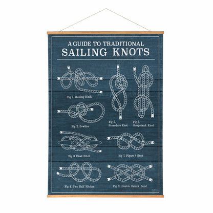 Seaside Retreat Indoor Wall Décor Canvas Tapestry, Sailing Knots | Plow & Hearth